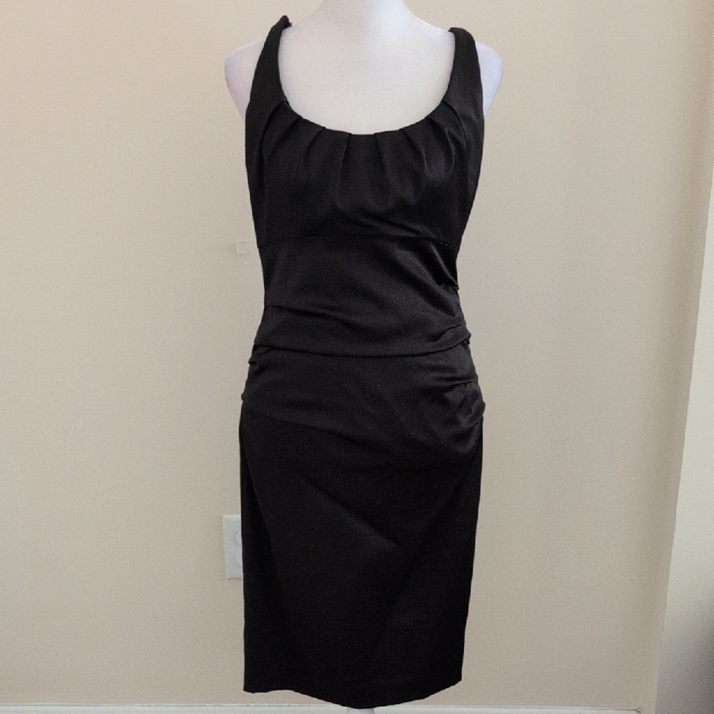 Suzi Chin for Maggy Boutique Black Sheath Cocktail Dress